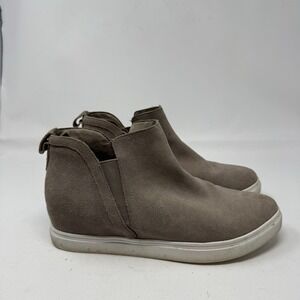 Blondo Women's 8.5 Tan‎ Suede Empeigne Cuir Sneaker Waterproof